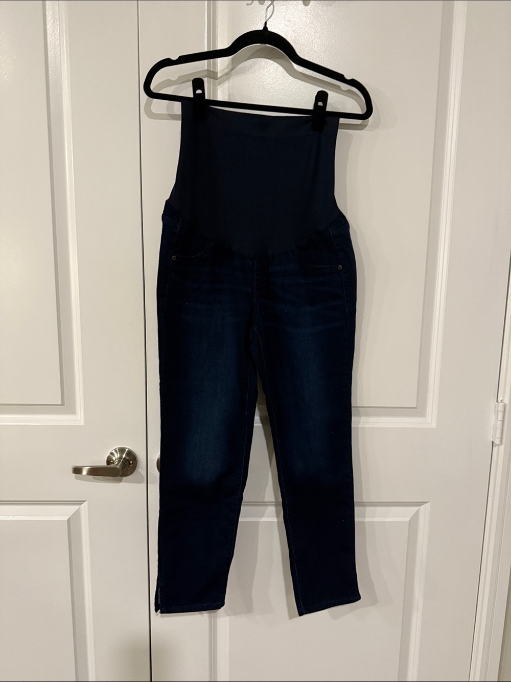 a:glow Crop Maternity Jeans - Dark Indigo